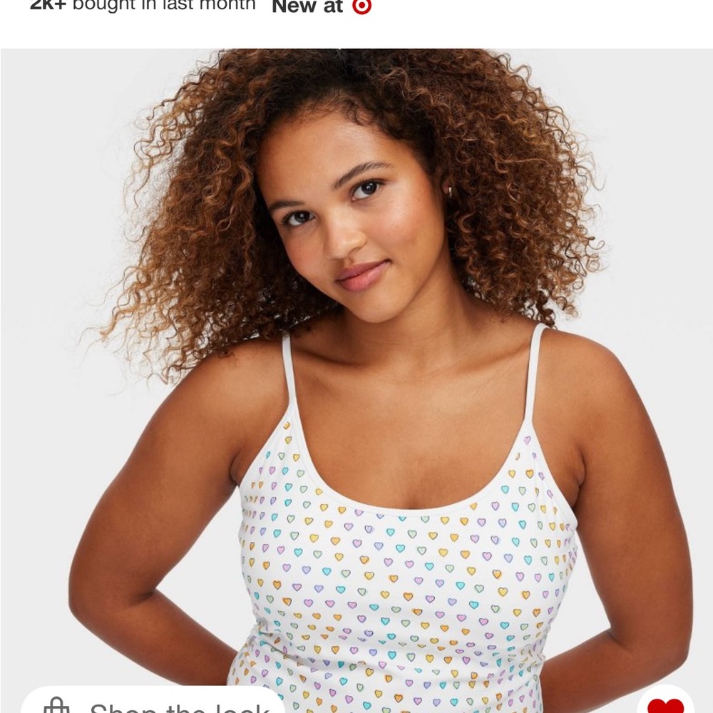 Women’s disco hearts tank top size Large. Roller rabbit for target